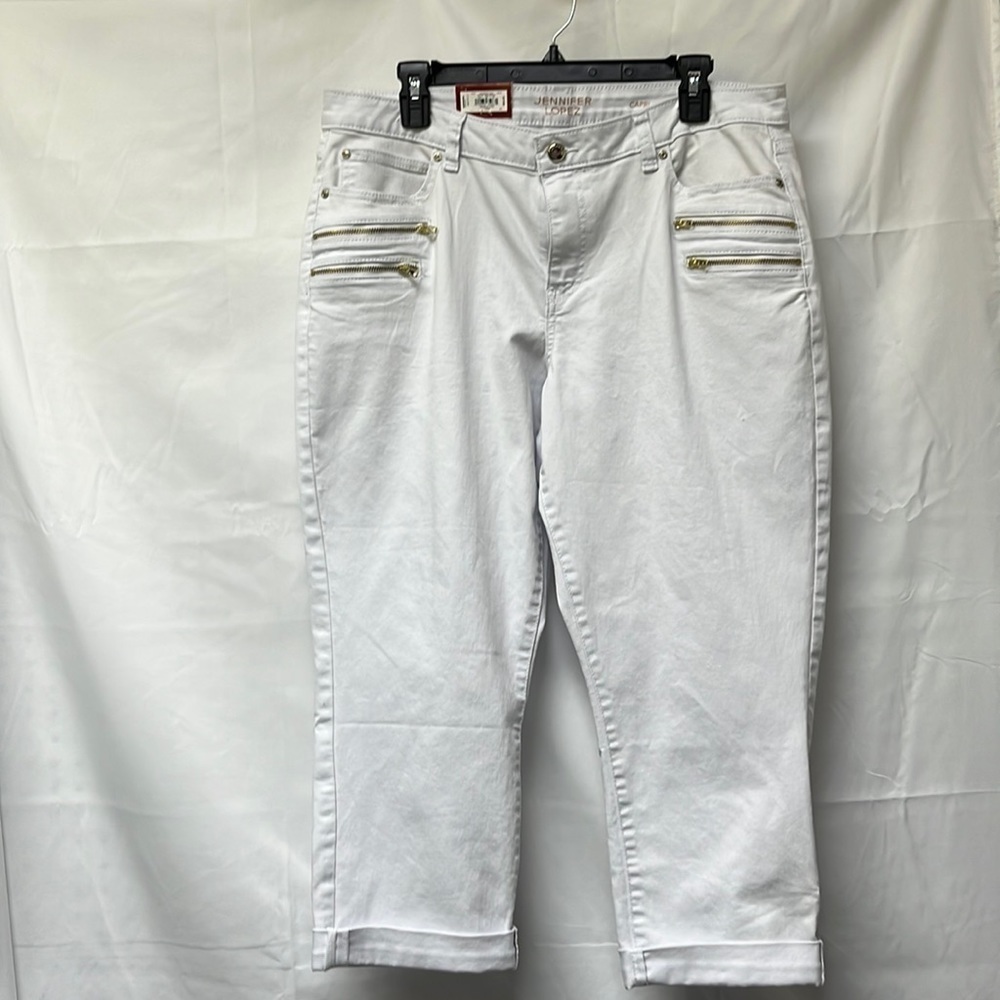 Jennifer Lopez mid rise stretch Capri pants